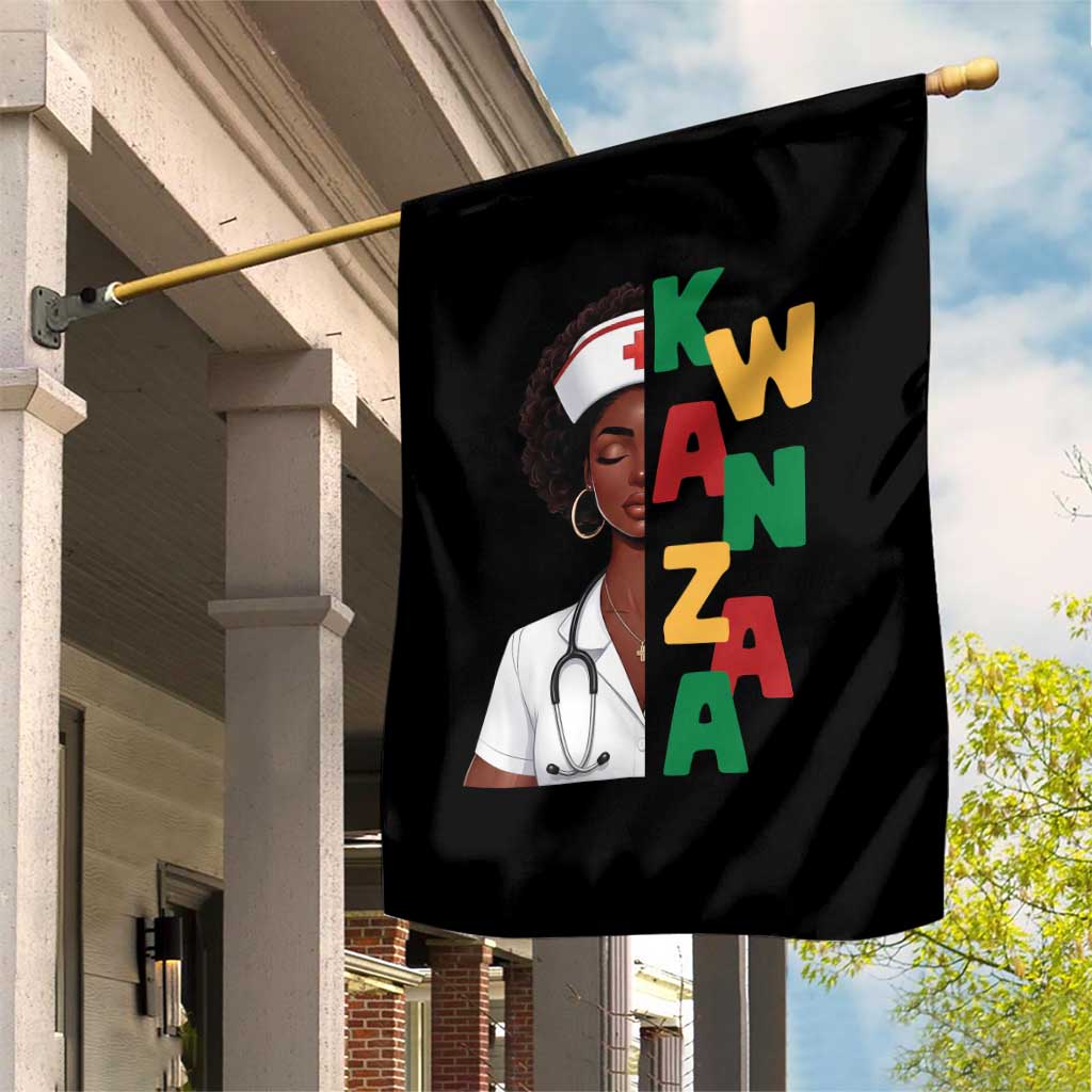 African American Nurse Garden Flag Joyful Kwanzaa Celebration Gift TS12 Print Your Wear