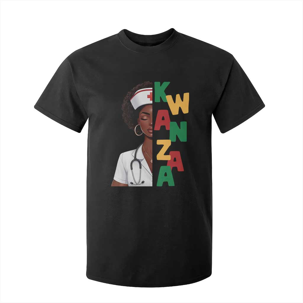 African American Nurse T Shirt For Kid Joyful Kwanzaa Celebration Gift TS12 Black Print Your Wear
