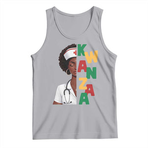 African American Nurse Tank Top Joyful Kwanzaa Celebration Gift TS12 Athletic Heather Print Your Wear