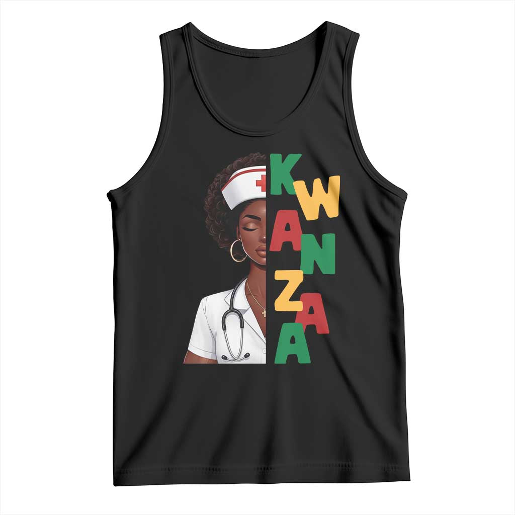 African American Nurse Tank Top Joyful Kwanzaa Celebration Gift TS12 Black Print Your Wear