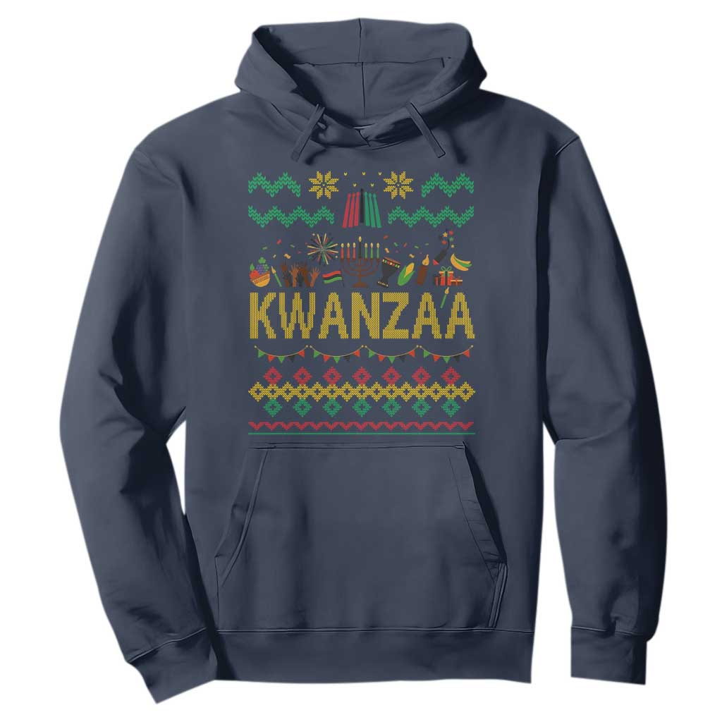 Funny Kwanzaa Celebration Ugly Sweater Hoodie African Heritage Holiday Gift TS12 Navy Print Your Wear