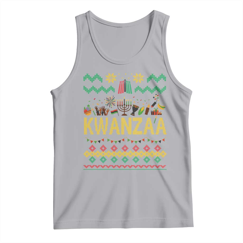 Funny Kwanzaa Celebration Ugly Sweater Tank Top African Heritage Holiday Gift TS12 Athletic Heather Print Your Wear