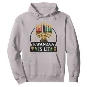 Kwanzaa Is Lit Hoodie Funny African American Holiday Gift TS12 Ice Gray Print Your Wear