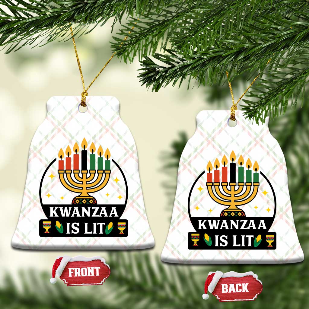 Kwanzaa Is Lit Ceramic Ornament Funny African American Holiday Gift TS12 Print Your Wear