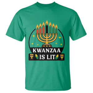 Kwanzaa Is Lit T Shirt Funny African American Holiday Gift TS12 Irish Green Print Your Wear