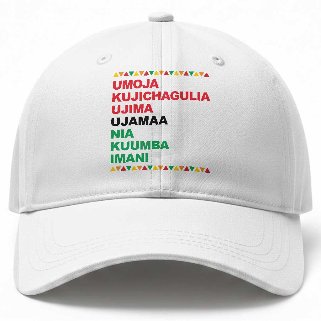 7 Principles Of Kwanzaa Baseball Cap African American Holiday Gift TS12 Print Your Wear