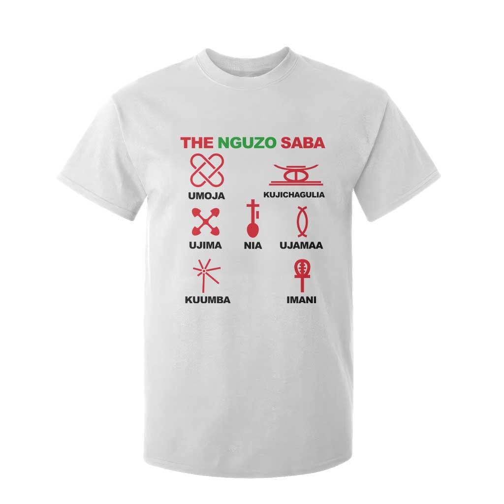 Nguzo Saba Seven Principles Of Kwanzaa Celebration Gift T Shirt For Kid TS12 White Print Your Wear