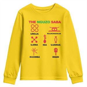 Nguzo Saba Seven Principles Of Kwanzaa Celebration Gift Youth Sweatshirt TS12 Daisy Print Your Wear