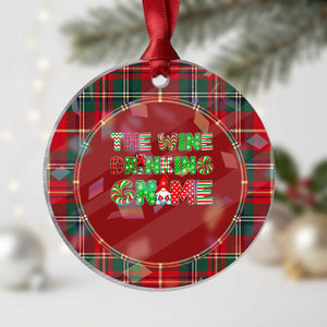 Funny Christmas Party Humor Holographic Acrylic Ornament The Wine Drinking Gnome
