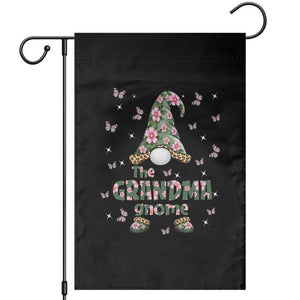 The Grandma Gnome Floral Butterfly Leopard Garden Flag