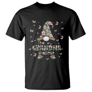 The Grandma Gnome Floral Butterfly Leopard T Shirt