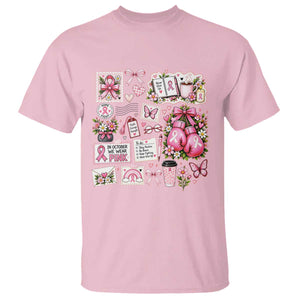 Breast Cancer Pink Ribbon Support T Shirt Boxing Gloves Fighter Strength Gift