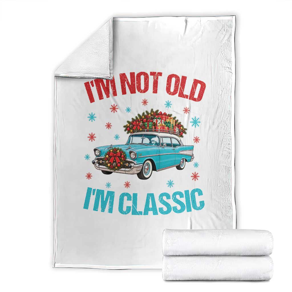 Im Not Old Im Classic Throw Blanket 1950s Vintage Car Christmas Gift