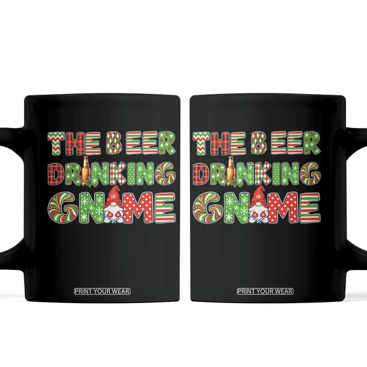 Funny Christmas Party Humor Coffee Mug The Beer Drinking Gnome