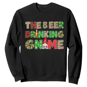 Funny Christmas Party Humor Sweatshirt The Beer Drinking Gnome