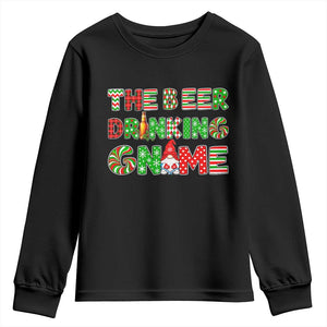 Funny Christmas Party Humor Youth Sweatshirt The Beer Drinking Gnome