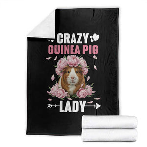 Funny Crazy Guinea Pig Lady Throw Blanket Cavy Mom Gift TS12 Black Print Your Wear