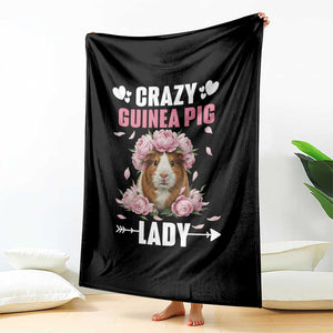 Funny Crazy Guinea Pig Lady Throw Blanket Cavy Mom Gift TS12 Print Your Wear