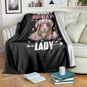 Funny Crazy Guinea Pig Lady Throw Blanket Cavy Mom Gift TS12 Print Your Wear