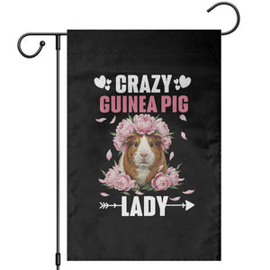 Funny Crazy Guinea Pig Lady Garden Flag Cavy Mom Gift TS12 Black Print Your Wear