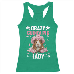 Funny Crazy Guinea Pig Lady Racerback Tank Top Cavy Mom Gift TS12 Irish Green Print Your Wear
