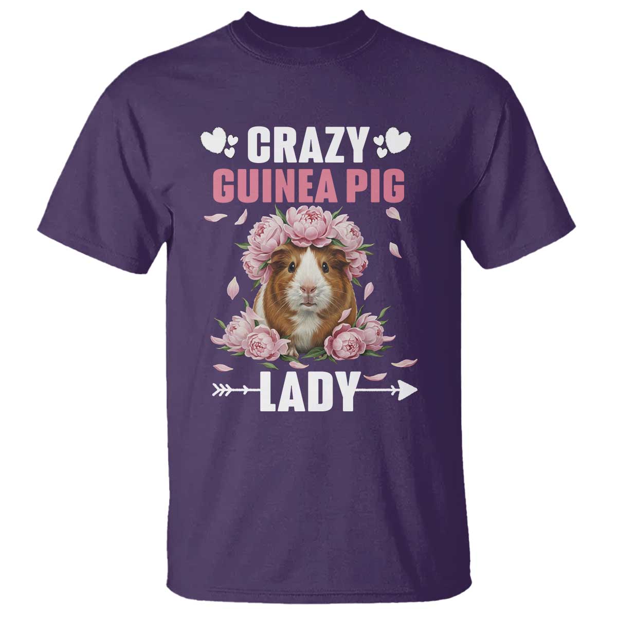 Funny Crazy Guinea Pig Lady T Shirt Cavy Mom Gift TS12 Purple Print Your Wear