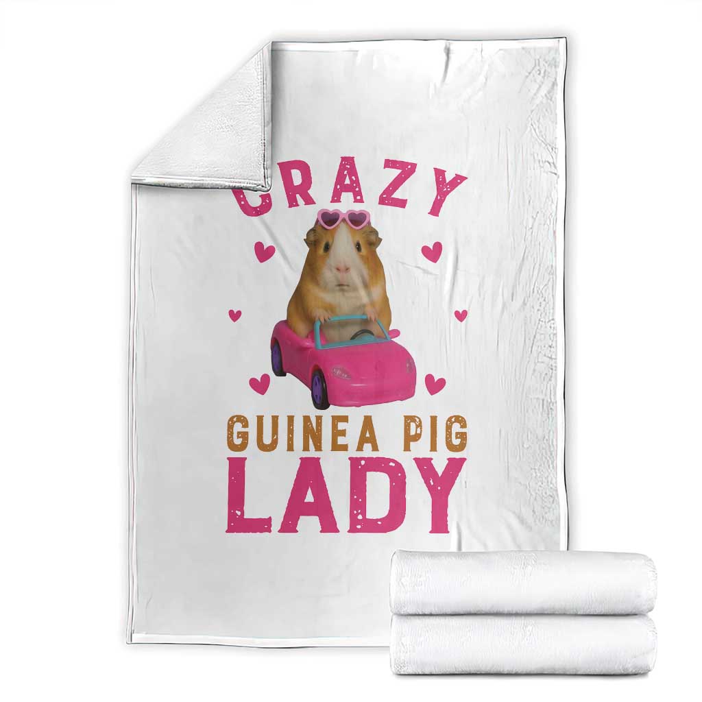 Crazy Guinea Pig Lady Throw Blanket Funny Pet Lover Gift TS12 White Print Your Wear