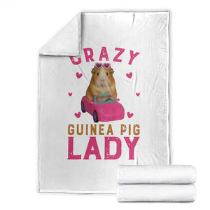 Crazy Guinea Pig Lady Throw Blanket Funny Pet Lover Gift TS12 White Print Your Wear
