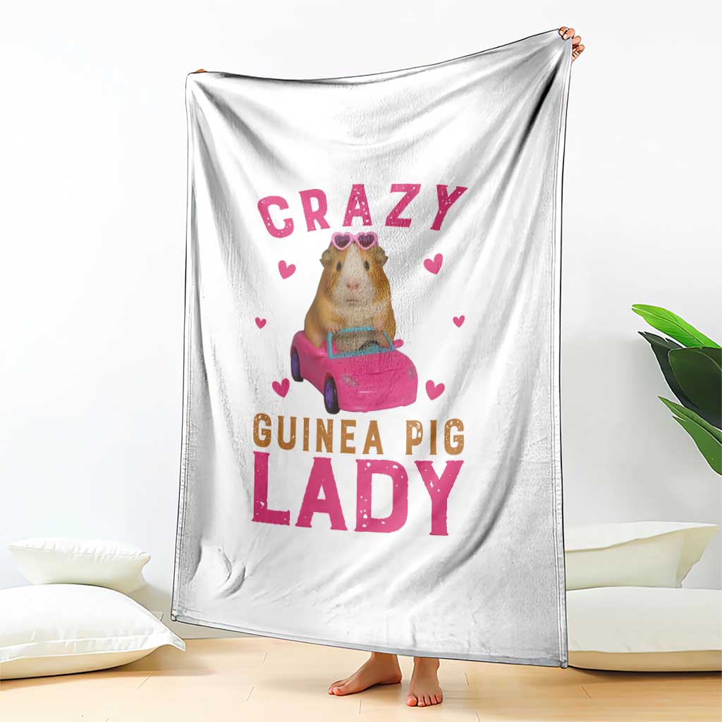 Crazy Guinea Pig Lady Throw Blanket Funny Pet Lover Gift TS12 Print Your Wear