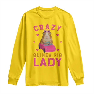 Crazy Guinea Pig Lady Long Sleeve Shirt Funny Pet Lover Gift TS12 Daisy Print Your Wear