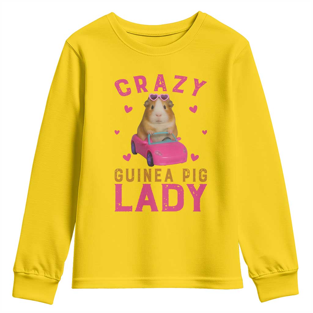 Crazy Guinea Pig Lady Youth Sweatshirt Funny Pet Lover Gift TS12 Daisy Print Your Wear