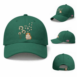 Flower Guinea Pig Dandelion Baseball Cap Funny Cavy Lover Gift TS12 Baseball Cap Universal Fit Irish Green Print Your Wear