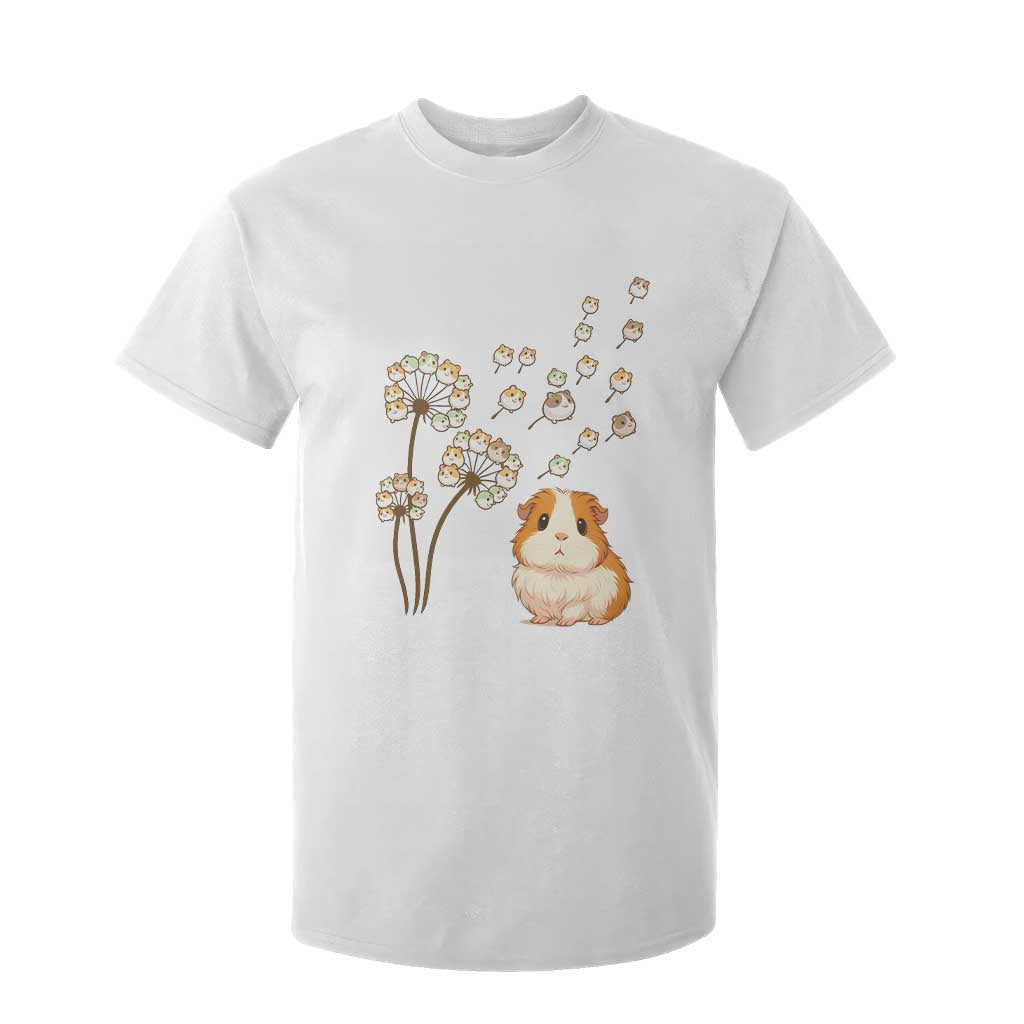 Flower Guinea Pig Dandelion T Shirt For Kid Funny Cavy Lover Gift TS12 White Print Your Wear