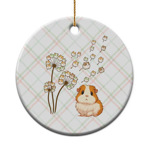 Flower Guinea Pig Dandelion Ceramic Ornament Funny Cavy Lover Gift TS12 1pc Christmas Plaid Print Your Wear