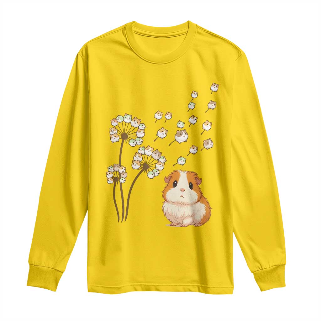 Flower Guinea Pig Dandelion Long Sleeve Shirt Funny Cavy Lover Gift TS12 Daisy Print Your Wear