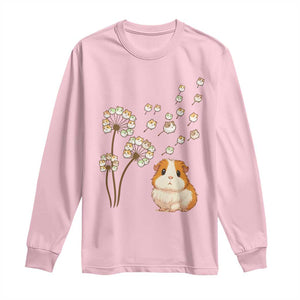 Flower Guinea Pig Dandelion Long Sleeve Shirt Funny Cavy Lover Gift TS12 Light Pink Print Your Wear