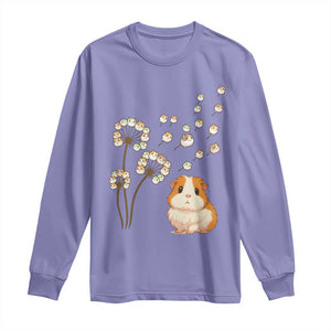 Flower Guinea Pig Dandelion Long Sleeve Shirt Funny Cavy Lover Gift TS12 Violet Print Your Wear