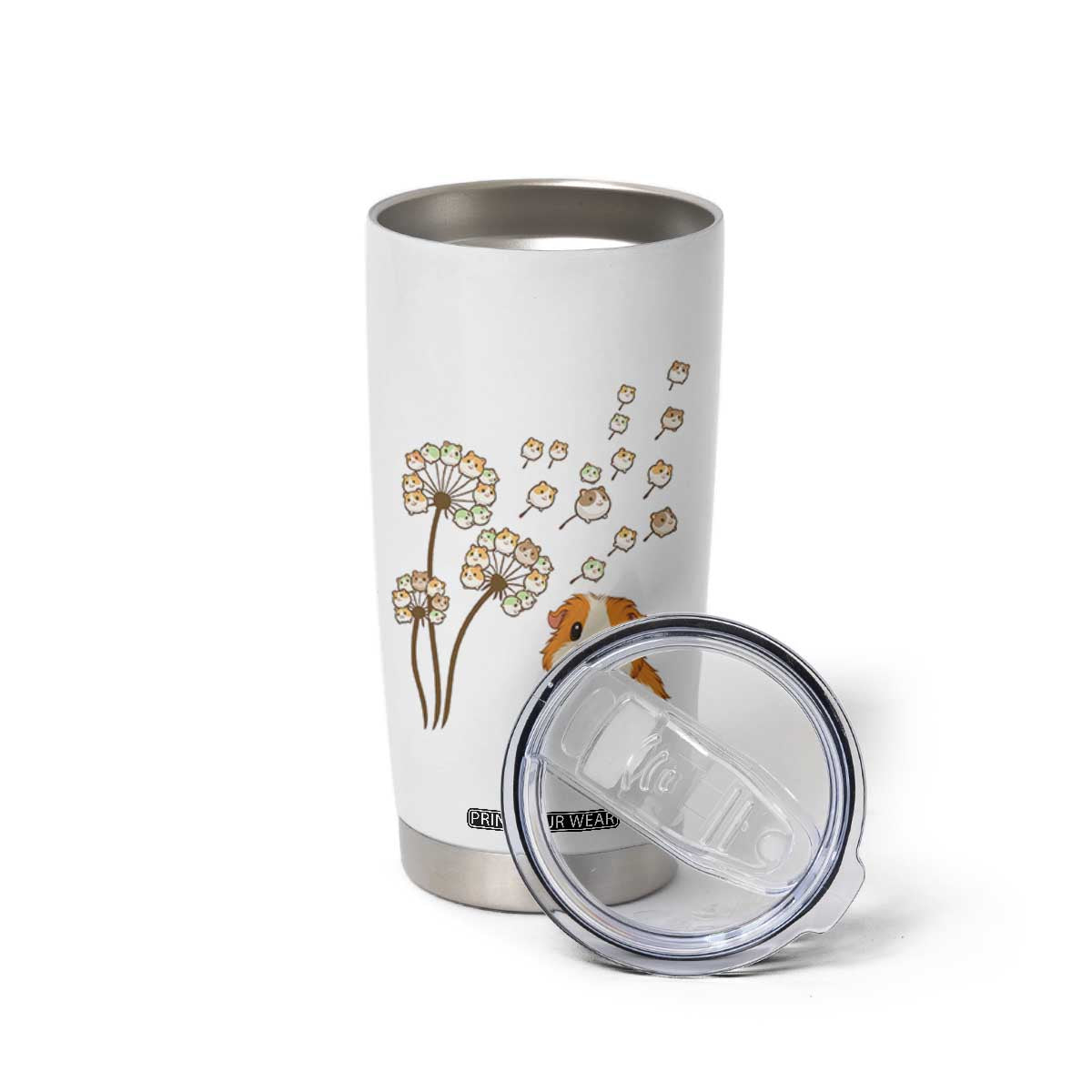 Flower Guinea Pig Dandelion Tumbler Cup Funny Cavy Lover Gift TS12 Print Your Wear
