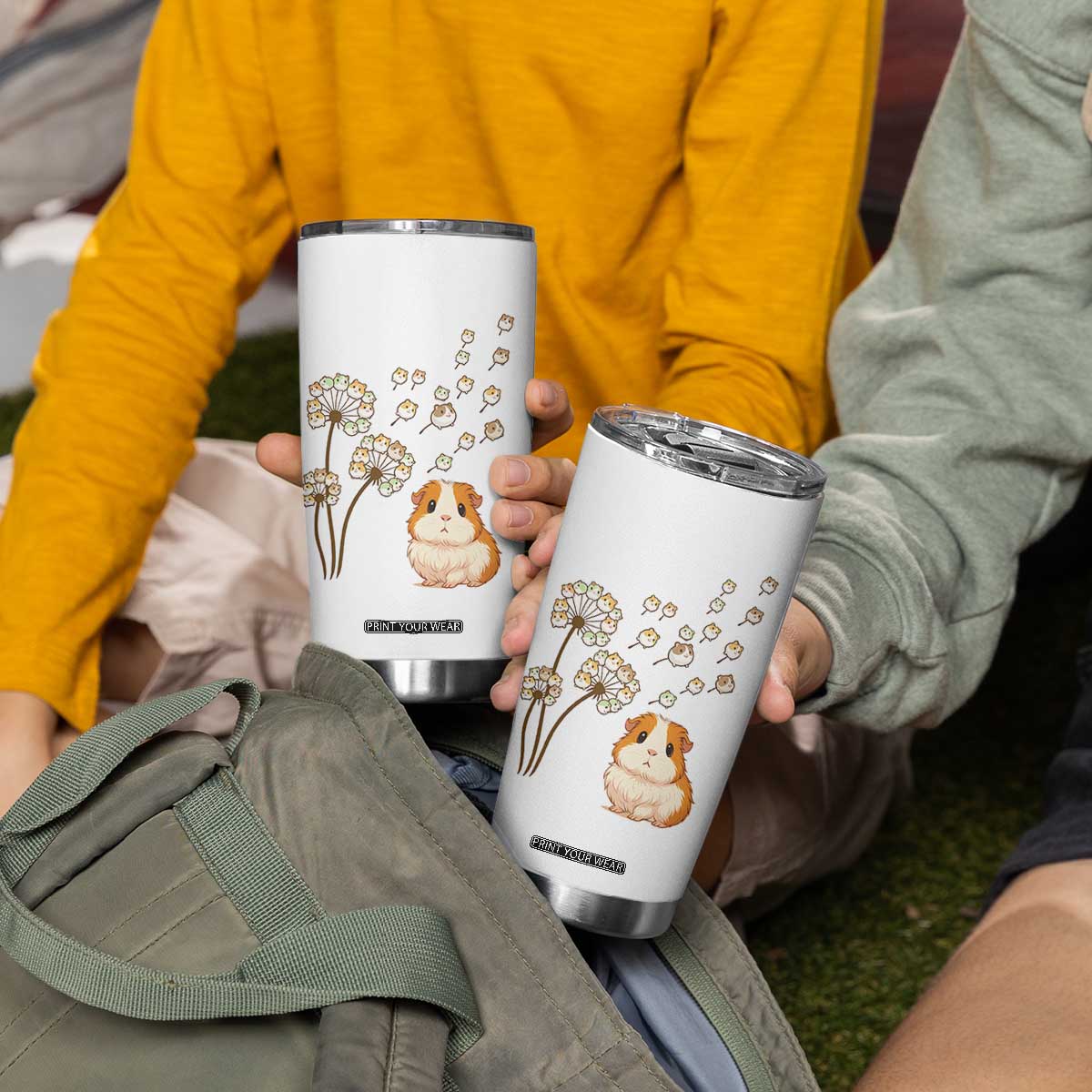 Flower Guinea Pig Dandelion Tumbler Cup Funny Cavy Lover Gift TS12 Print Your Wear