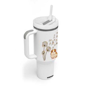 Flower Guinea Pig Dandelion Tumbler With Handle Funny Cavy Lover Gift TS12 Print Your Wear
