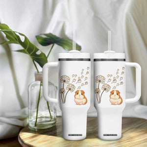Flower Guinea Pig Dandelion Tumbler With Handle Funny Cavy Lover Gift TS12 Print Your Wear