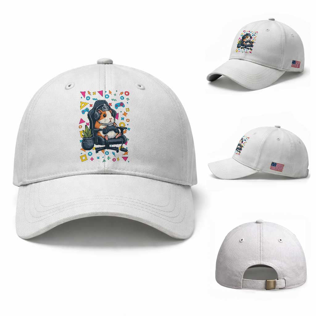 Funny Guinea Pigs And Gaming Lover Gift For Kid Baseball Cap TS12 Baseball Cap Universal Fit White Print Your Wear