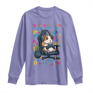 Funny Guinea Pigs And Gaming Lover Gift For Kid Long Sleeve Shirt TS12 Violet Print Your Wear