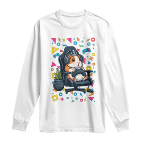 Funny Guinea Pigs And Gaming Lover Gift For Kid Long Sleeve Shirt TS12 White Print Your Wear