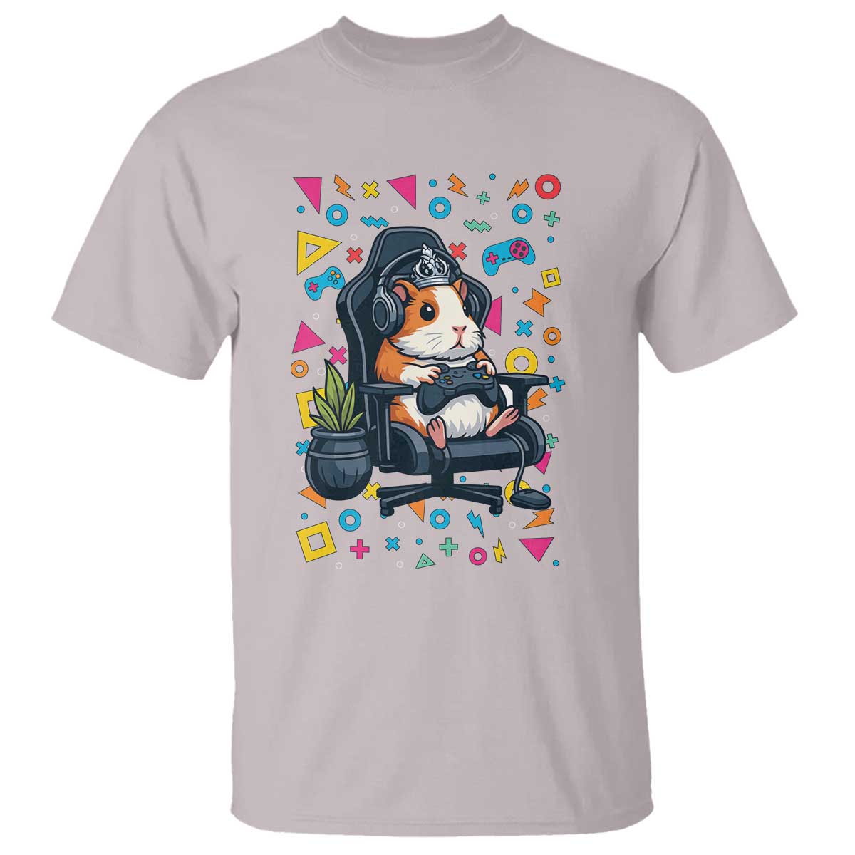 Funny Guinea Pigs And Gaming Lover Gift For Kid T Shirt TS12 Ice Gray Print Your Wear