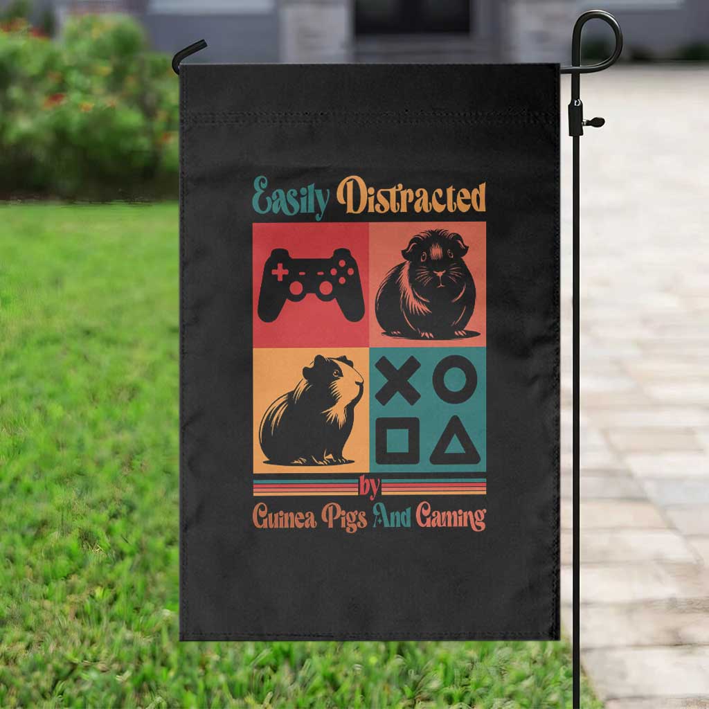 Funny Easily Distracted By Guinea Pigs And Gaming Garden Flag Game Lover Gift TS12 Print Your Wear