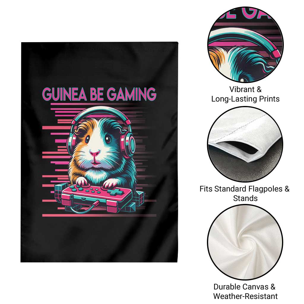 Funny Guinea Pig Video Game Player Gift Garden Flag Guinea Be Gaming TS12 Print Your Wear