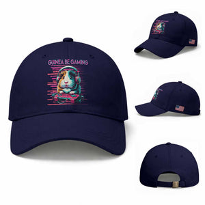 Funny Guinea Pig Video Game Player Gift Baseball Cap Guinea Be Gaming TS12 Baseball Cap Universal Fit Dark Blue Print Your Wear