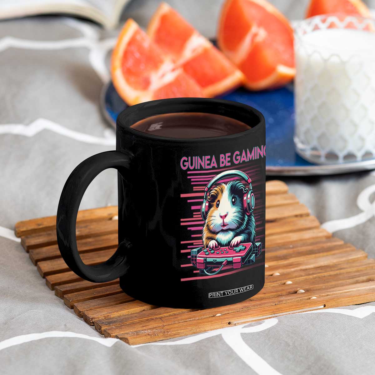 Funny Guinea Pig Video Game Player Gift Coffee Mug Guinea Be Gaming TS12 Print Your Wear