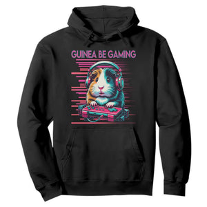 Funny Guinea Pig Video Game Player Gift Hoodie Guinea Be Gaming TS12 Black Print Your Wear